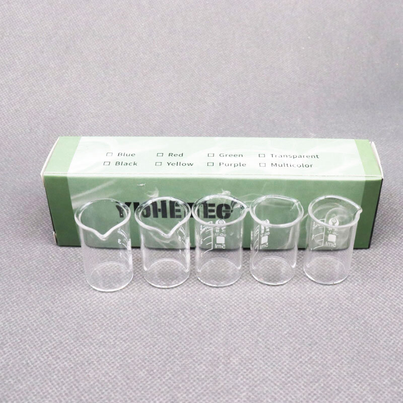 YUHETEC-Copo de vidro para sirene 2, sirene 2, 24mm, 22mm, sirene 3, faraó, THEMIS, Fuji GTA, Fuji Son, tocha, 5pcs