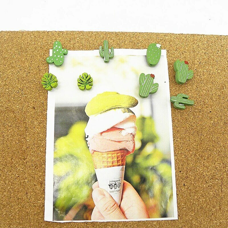 Decorative Map Push Pins Thumb Tacks with Cactus Leaf Heads Steel Needle for Notice Cork Board Markers Photos Wall 30x