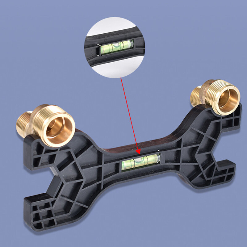 Chiave multifunzionale a doppia testa con chiave manuale di livello per la riparazione di strumenti idraulici per tubi e servizi igienici per rubinetti domestici