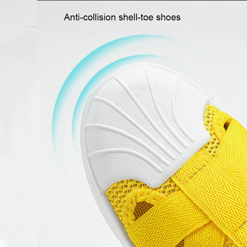 XZVZ-Sandalias antideslizantes para niños y niñas, zapatos cómodos y transpirables, protectores de dedos