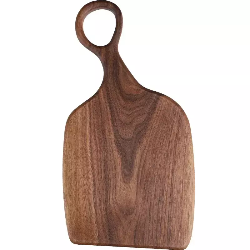 Tabla de cortar de madera de nogal negro, bandeja de pan creativa de madera maciza, tabla para picar frutas, herramienta de cocina