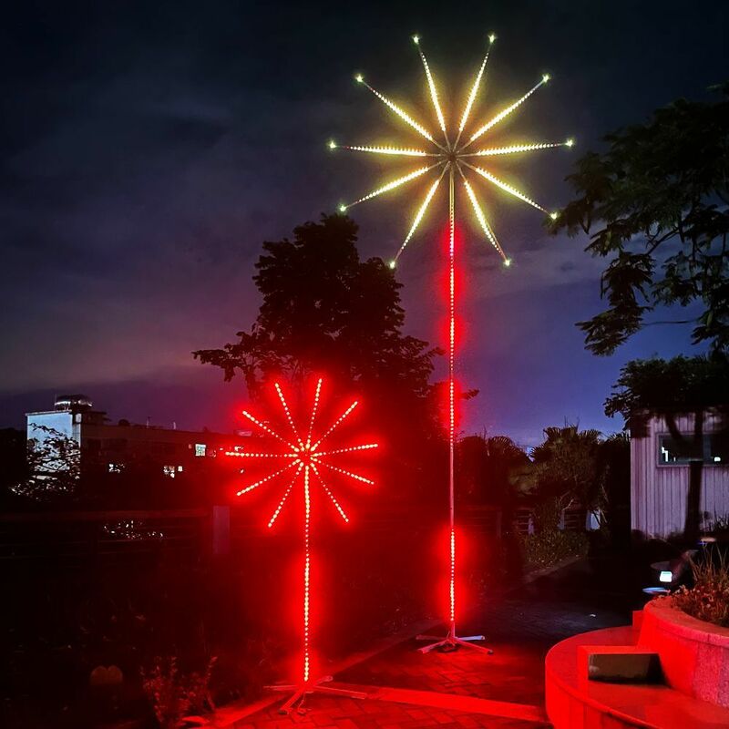 Светодиодные фейерверки 5 В, уличный свадебный фон, сценический Рождественский мотив, осветительные украшения