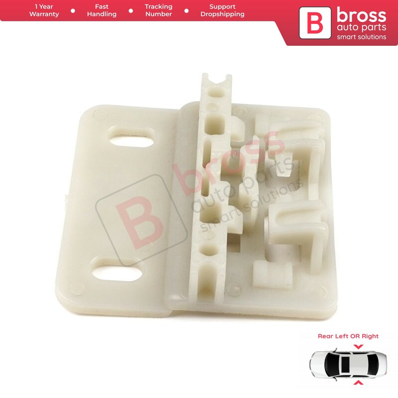 Bross Auto Parts BWR417 Electrical Power Window Regulator Clip, Rear Left or Right for LAND ROVER FREELANDER, VW SHARAN