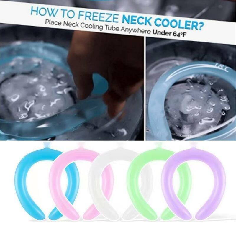 1pcs Hands Free Cold Pack Reusable Neck Cold Ice Pack Portable Cooling Neckband Easy To Clean for Extremely Weather/Summer R8S8