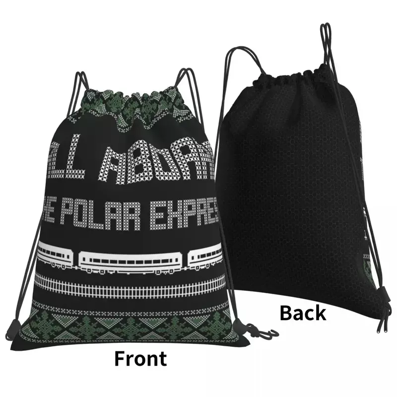 Die Polar Express Rucksäcke tragbare Kordel zug Taschen Kordel zug Bündel Tasche Sporttasche Bücher taschen für Mann Frau Schule