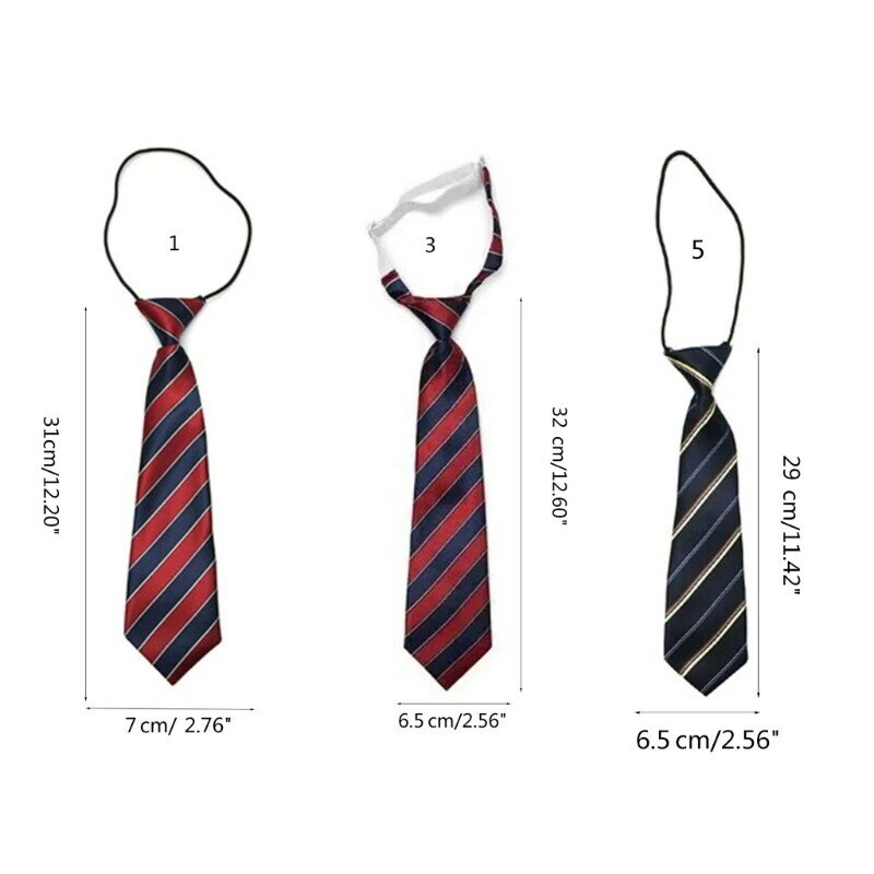 Voorgebonden stropdassen Gestreepte vlinderdas voor kinderen Voorgebonden stropdassen voor jongensstropdassen Uniforme stropdas