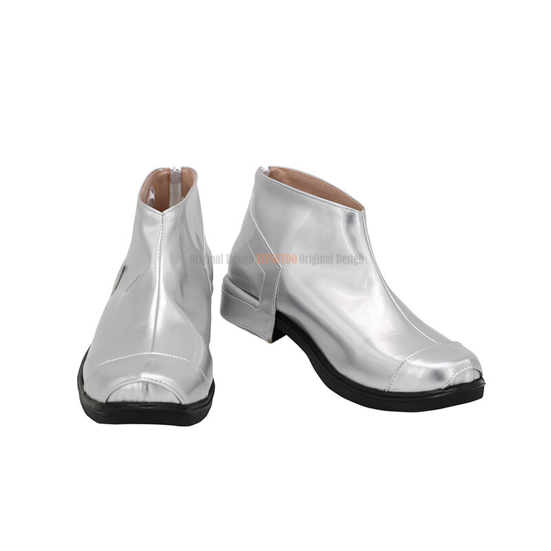 Kamen Rider Den-O Cosplay botas zapatos de plata fabricado a medida para Unisex