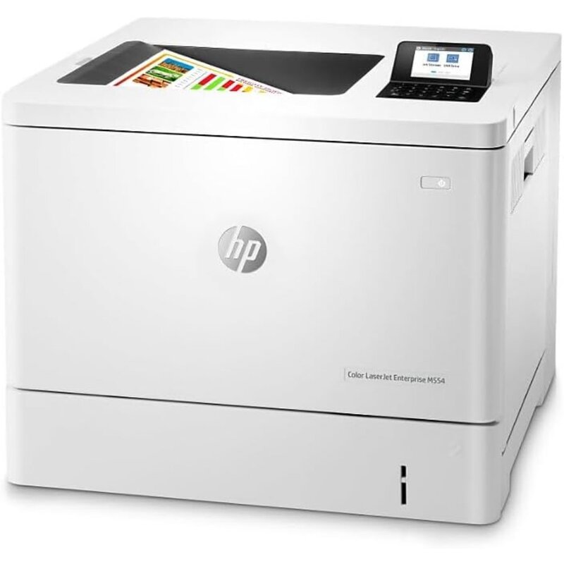 Дуплексный принтер Color LaserJet Enterprise M554dn (7ZU81A), белый