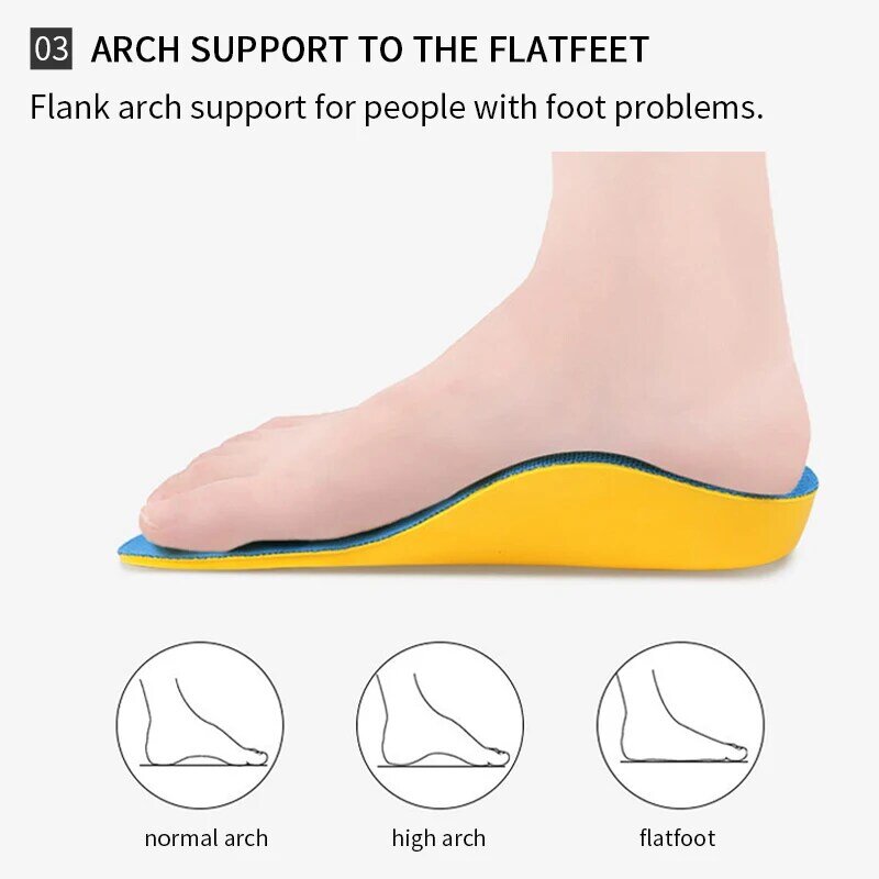 Ortoluckland Orthopedic Insoles For Children Sneakers Orthotic Arch Support Flatfeet Pads Kids Mesh Breathable Inner Soles