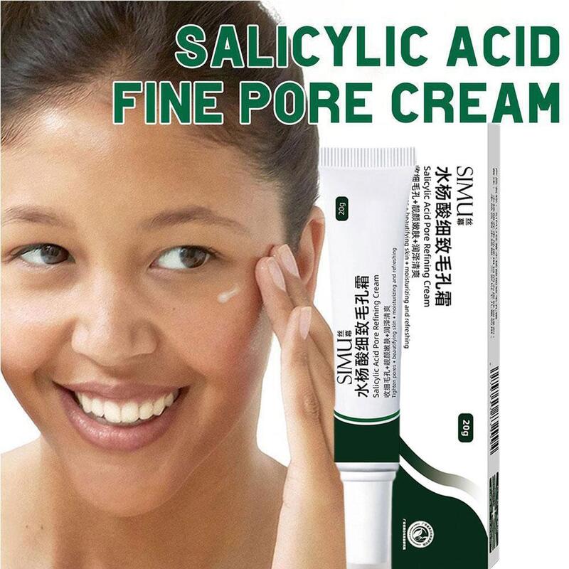 Acido salicilico crema restringente per pori rassodante per il viso pori della testa sbiancante riparazione cura della rimozione liscia grande idratare Y1M3