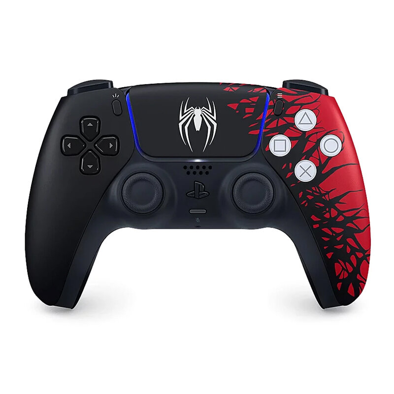 Marvel Spiderman casing untuk PS5 pengendali, sarung gagang pelat belakang pengganti bantalan sentuh game untuk pengontrol PS5