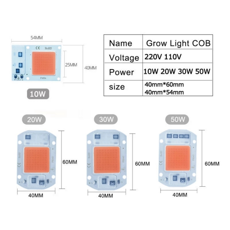 AC 220V 110V Chip LED 10W 20W 30W 50W CIP COB tidak perlu Driver manik-manik lampu LED untuk lampu sorot lampu DIY pencahayaan