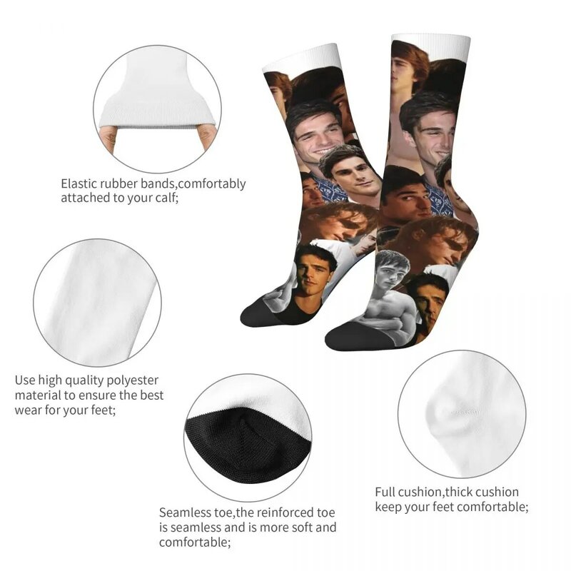 Носки с коллажем для фотографий для мужчин и женщин, смешные носки в стиле Харадзюку, весна, лето, Осень, Зима, подарки