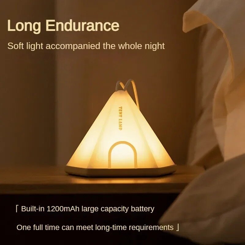 Novelties Camping Tent Night Light Bedroom Rechargeable Ambient Lamp Wild Camping Portable Lights Emergency Lighting
