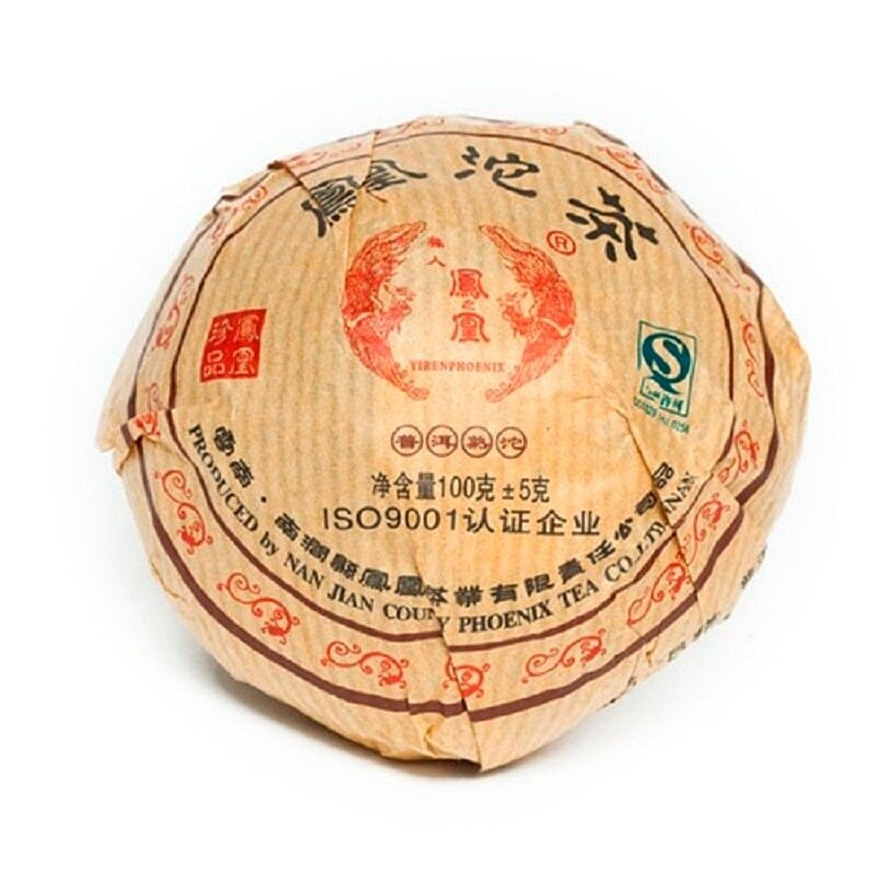 Чай китайский шу пуэр, черный пуэр, "Феникс" точа 100 грамм, Китай, Юньнань
