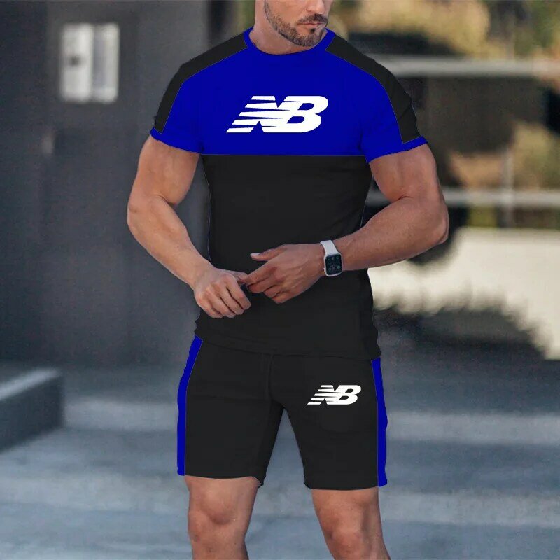 Nowa modna osobowość sportowa męska 3DT zestaw koszulek zestaw z krótkim rękawem koszulka z krótkim rękawem zestaw szortów