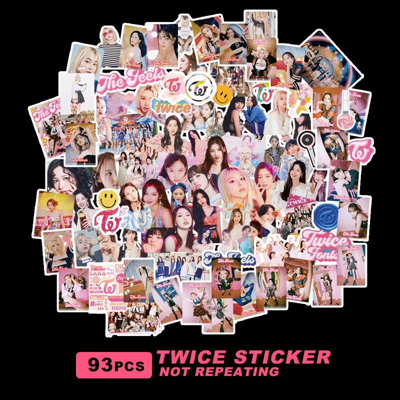82 pz/set Kpop due volte tra 1 e 2 adesivi il nuovo Album The feel Kawaii Character Stickers