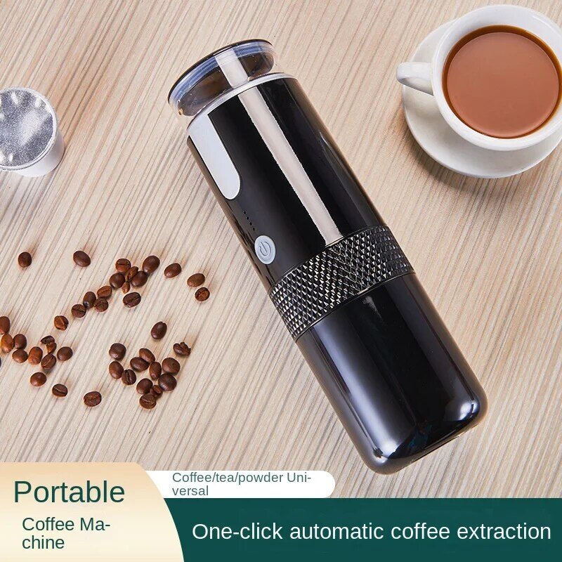 Máquina de café sem fio portátil, estilo americano, cápsula de café expresso, viagem totalmente automática em casa, máquina portátil recarregável