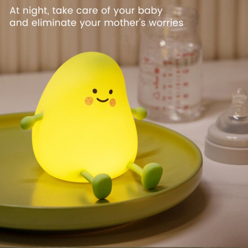 Portátil Silicone Night Light com Sensor, Urso bonito, Coelho, Home Sleep, Presentes para crianças