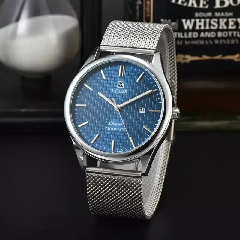 Najlepsze zegarki z kodeksem męskie automatyczne zegarki sportowe z datą luksusowa tarcza czasu zegarek biznesowy kwarcowy męskie zegary AAA