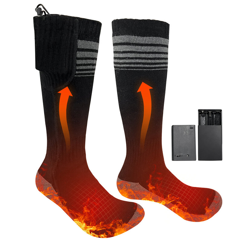 Термоизолированные носки унисекс, дышащие перезаряжаемые носки с подогревом, мягкие моющиеся носки для кемпинга, рыбалки, велоспорта