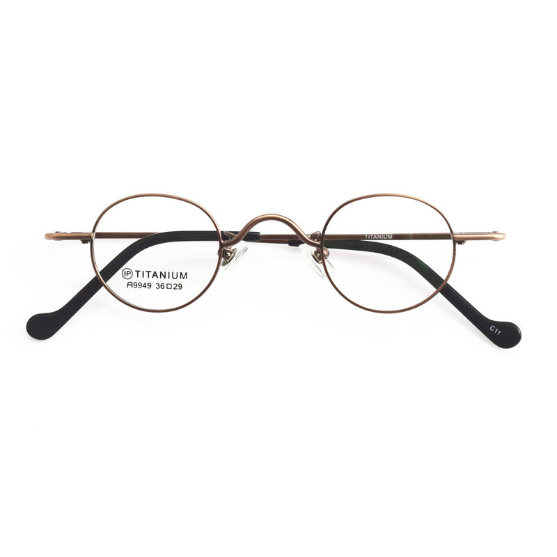 التيتانيوم نظارات سوبر صغيرة البيضاوي كامل حافة النظارات إطارات الرجال النساء البصرية وصفة طبية خفيفة الوزن سماعة الأذن