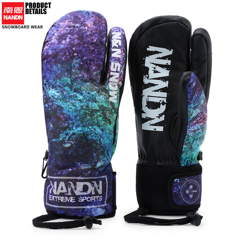 Перчатки NANDN для сноуборда и сноуборда, мужские классические зимние перчатки, перчатки для сенсорных экранов, мужские армейские перчатки