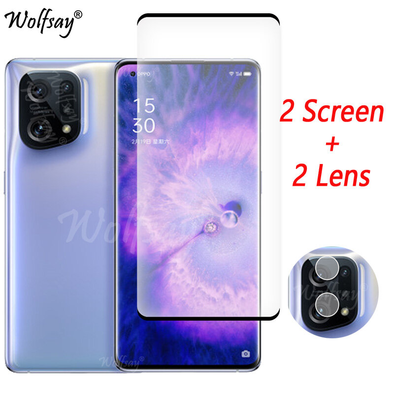 Full Cover Tempered Glass For Oppo Find X5 Screen Protector For Oppo Find X5 X5Lite X5 Pro Camera Glass For Oppo Find X5 Glass
