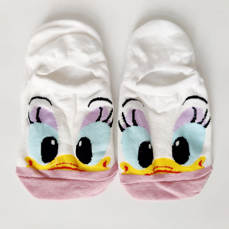 Cute Disney Mickey Mouse Short Women Socks 25 Style Summer Minnie Stitch Cotton Girl's Boat Socks Low Ankle Women's Socks