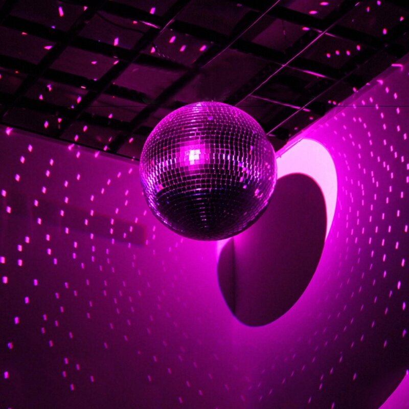 Bola giratoria de cristal para decoración de Navidad y Año Nuevo, Bola de discoteca con Motor colgante, iluminación para DJ, 1,5 RPM/2,5 RPM