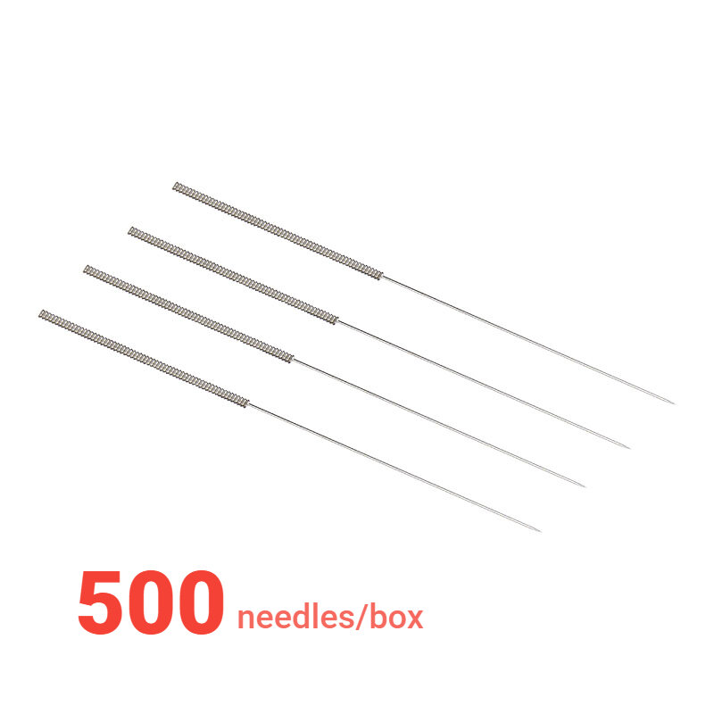 使い捨て鍼治療針,500個,ガイドチューブ付き,高品質の0.17x7mm,0.16x13mm