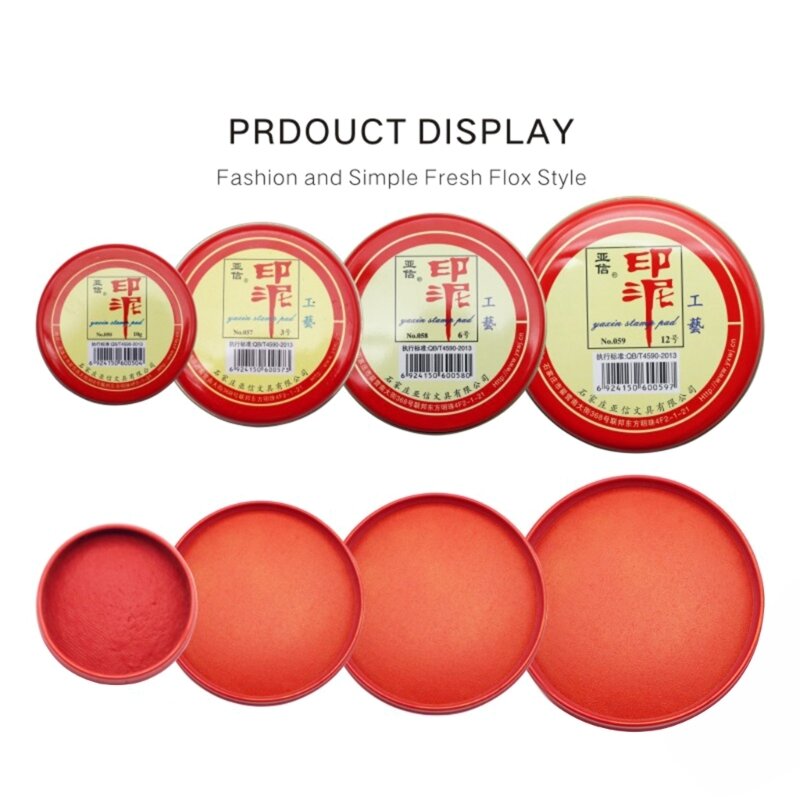 Lichtgewicht Chinese Yinni Pad Rode Stempel Pad Praktische Ronde Schilderij Rode Stempel Pad Voor Bank Kantoor Post