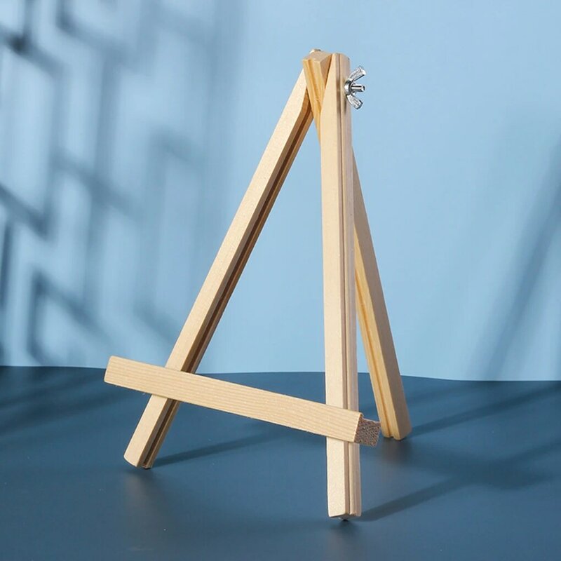 Bamboo Wood Yellow Outdoor And Indoor Wooden Easel Easy To Assemble And Carry Lightweight