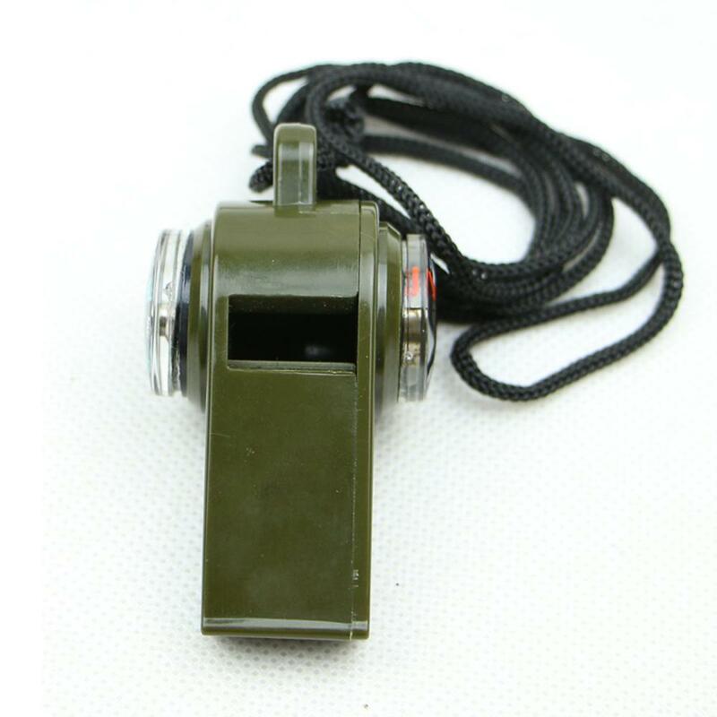 1/2/4Pcs 3in1 Survival Whistle Mutifunction Lichtgewicht Fluitthermometer Kompas Voor Kamperen Wandelen En Buitenactiviteiten