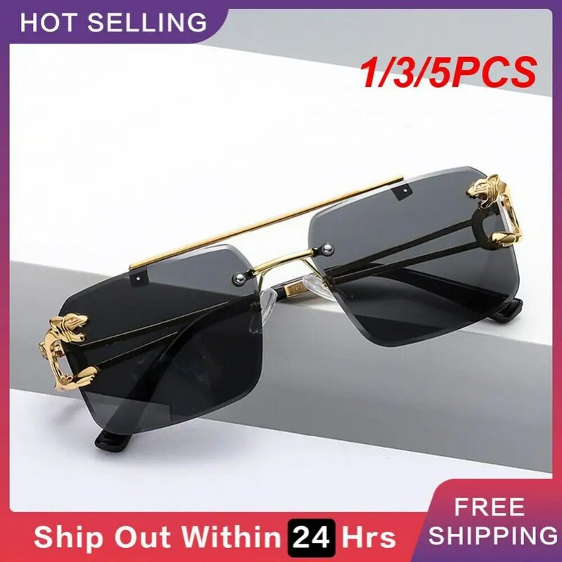 1/3/5 sztuk okulary przeciwsłoneczne bezramowe bezramowe metalowe okulary przeciwsłoneczne okulary przeciwsłoneczne gogle okulary bez oprawek modne metalowe okulary bez obramowania