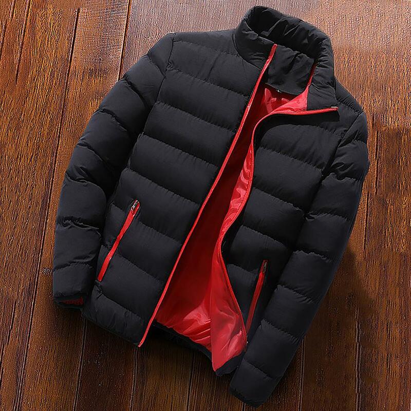 Down Coat Stylish Solid Color Winter Jacket Soft Coat  Padded Warm Winter Coat for Dating