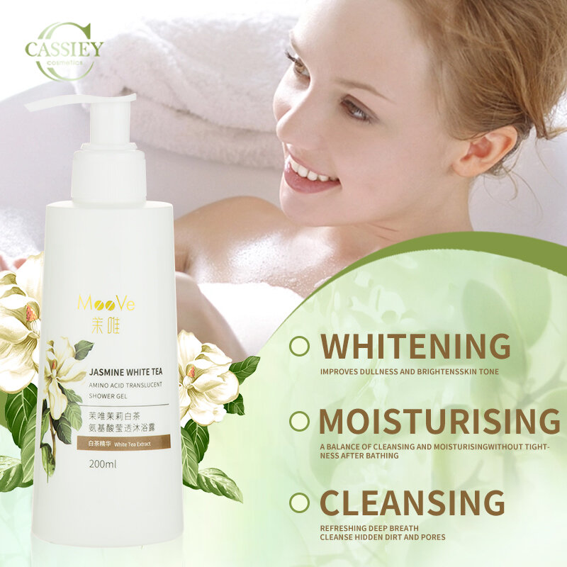 Gel de ducha corporal de belleza Natural de jazmín, hidratante, limpieza de la piel, fragante y nutritivo, cuidado de la piel