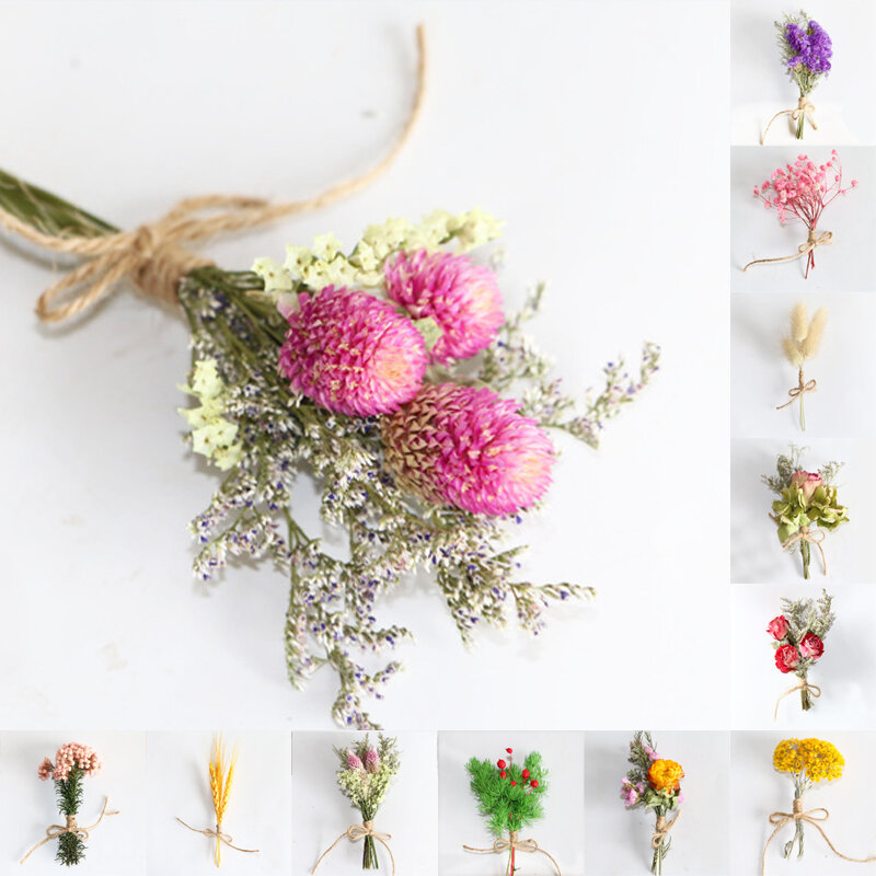 Mini Natural Secas Flores Bouquet, Fresco Preservado, Babysbreath, Fotografia, Decorativos, Presentes De Casamento, 1Pc