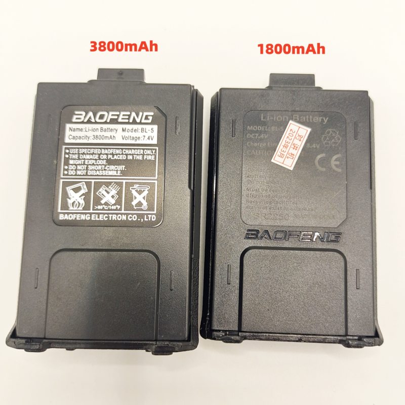 Baofeng USB 3800mAh Bateria Original Sobressalente BL-5R UV-5R 1800mAh Bateria para Walkie Talkie BF-F8 Uv 5r Uv5r UV-5RE UV-5RA 5RB 5RL