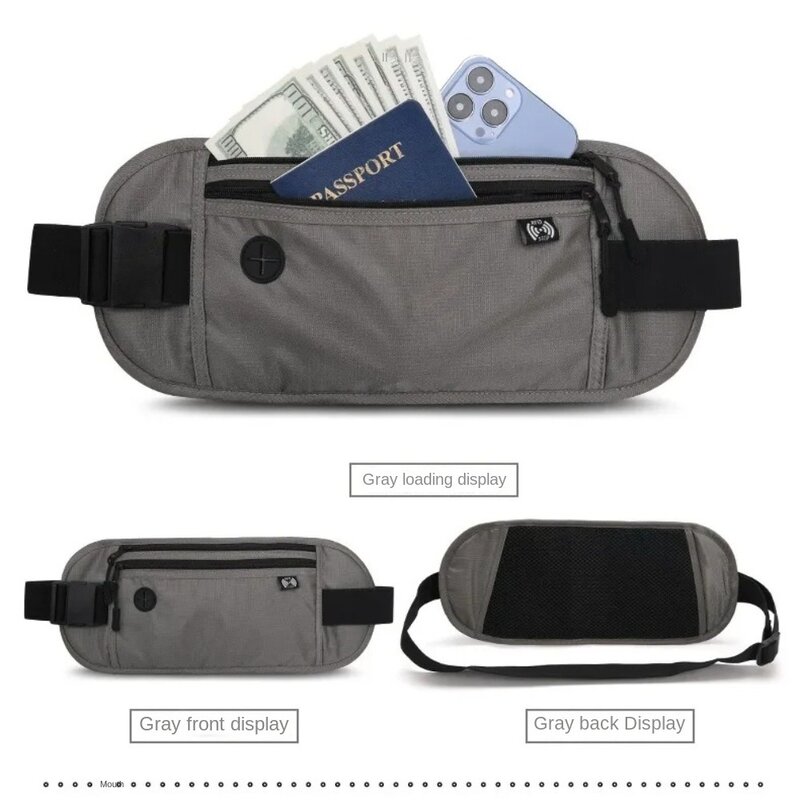 Paquete de cintura de bloqueo RFID, bolsa impermeable de seguridad para trotar, regalo para deportes al aire libre