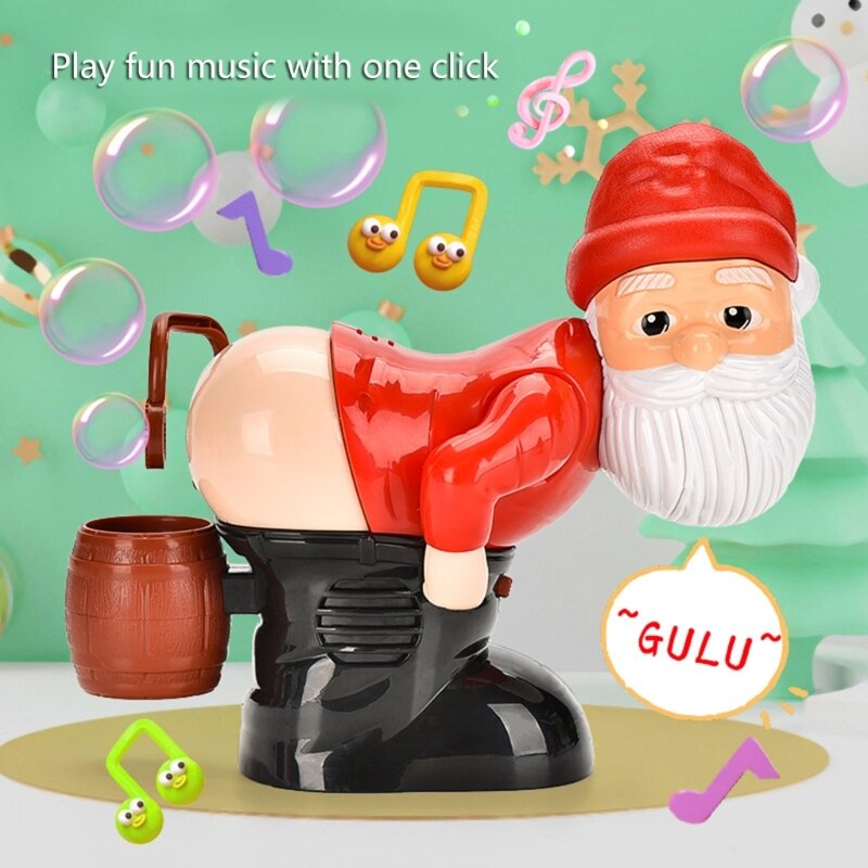 Novelty Santa Bubble Blower Toy for Kids Electric Fart Santa Fun Christmas Gift Dropship