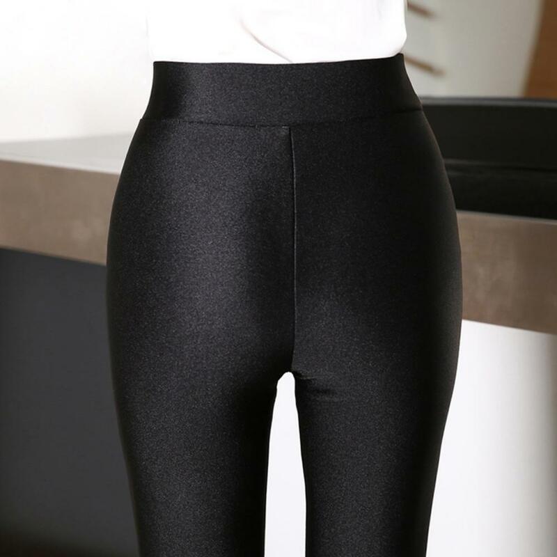 Warm Women Tight Trousers High Waist Women's Winter Pants Thick Plush Elastic Skinny Compression Soft Solid Color for Cold