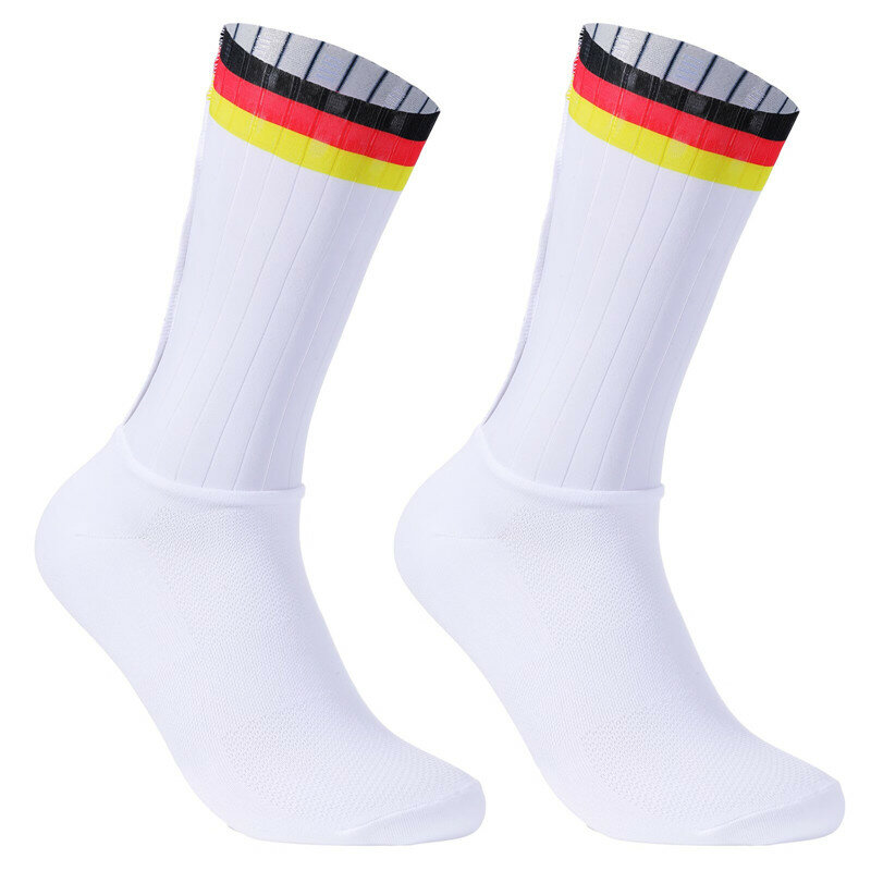 Aero antiscivolo Silicone estate 2024 calzini Whiteline ciclismo nuovi calzini uomo bicicletta Sport Running Bike Socks Calcetines