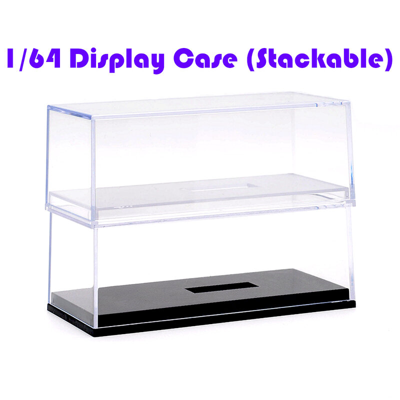 Acrílico vitrine para figuras de ação, à prova de poeira caixa clara, apto para 1:64 Mini tamanho