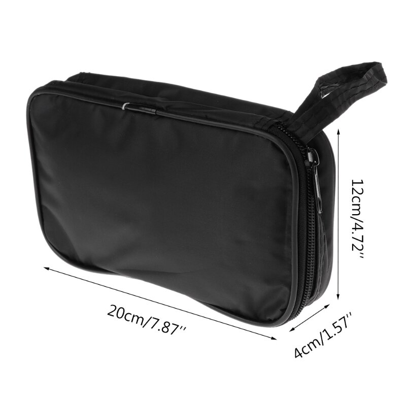 YYSD حقيبة قماش سوداء متينة متعددة القياس مقاومة للماء ومضادة للصدمات وناعمة للحافظة مقاس 20x12x
