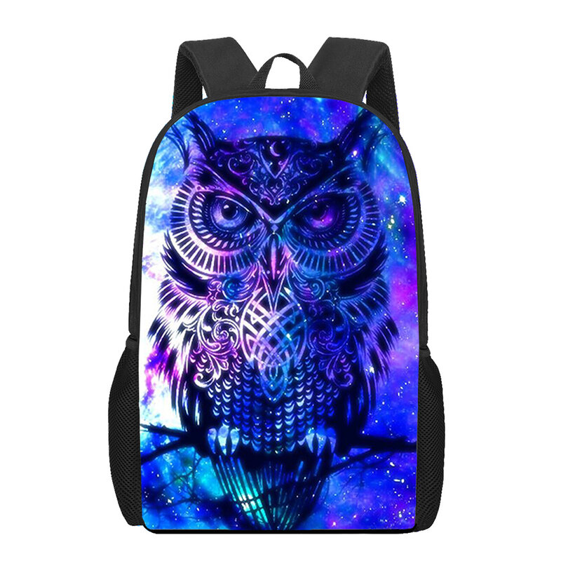 Animal Owls School Bags For Boys Girls 3D Print School Backpack Kids Bag Kindergarten Backpack Men Child Large Capacity Backpack
