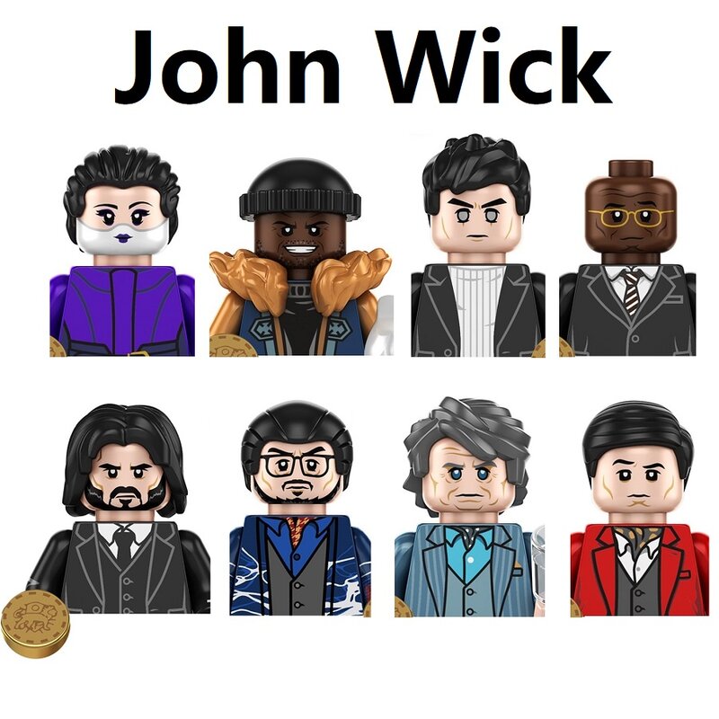New Thriller Movie Series John Wick Set Building Blocks Mini Action Figure Toys