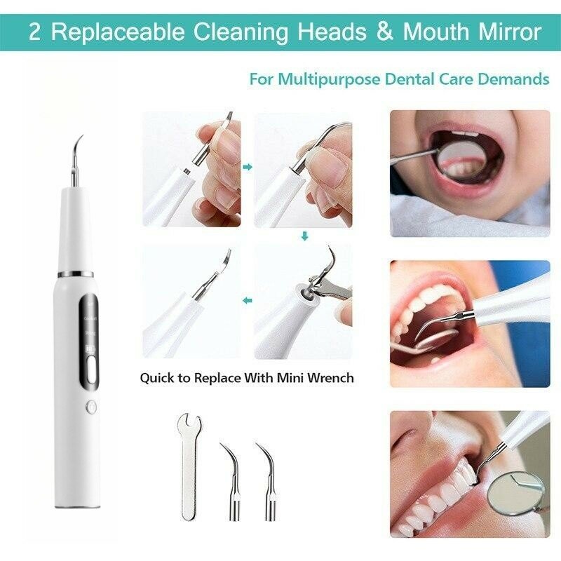 Limpiador de dientes ultrasónico para el hogar, instrumento de piedra Dental portátil, limpieza Dental
