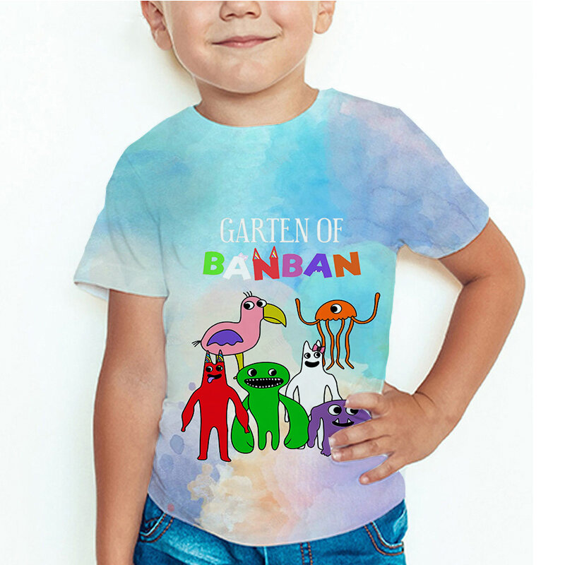 Kaus Garten Of Banban T-shirt anak-anak kaus gambar cetak 3D atasan lengan pendek anak perempuan anak laki-laki T-shirt leher-o pakaian anak-anak Camiseta