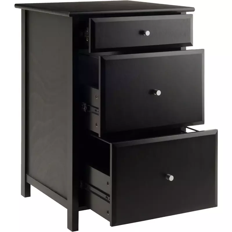 Armário preto para arquivamento, armário do PC, mobília do armazenamento, casa e escritório